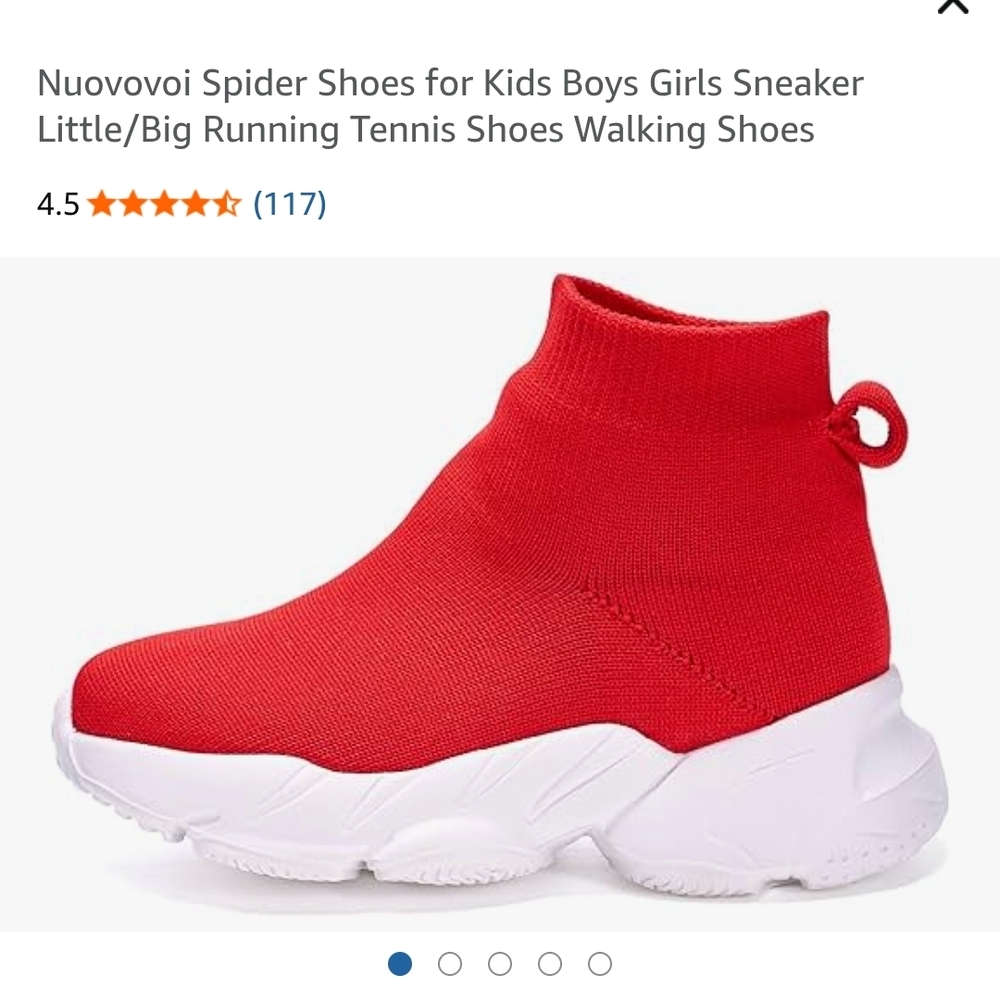 Red Kids Sneaker Shoes
